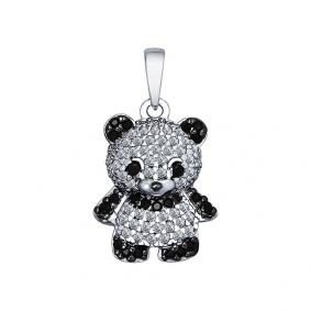 Серебряная подвеска SOKOLOV 94031880 с фианитом 94031880 фото