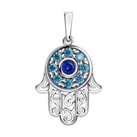 Серебряная подвеска SOKOLOV 94031896 с фианитом 94031896 фото