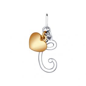 Серебряная подвеска-буква С SOKOLOV 94031924 94031924 фото