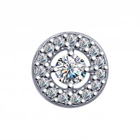 Серебряная подвеска SOKOLOV 94031942 с фианитом 94031942 фото