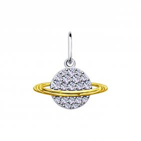 Серебряная подвеска SOKOLOV 94032119 с фианитом 94032119 фото