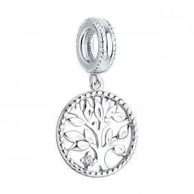 Серебряная подвеска-шарм SOKOLOV с фианитом 94032485-91 94032485-91 фото