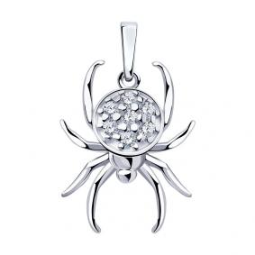 Серебряная подвеска SOKOLOV 94032495 с фианитом 94032495 фото