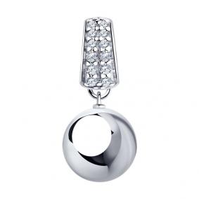 Серебряная подвеска SOKOLOV 94032500 с фианитом 94032500 фото