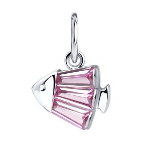 Серебряная подвеска SOKOLOV 94032816 с рубиновым корундом 94032816 фото
