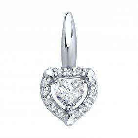 Серебряная подвеска SOKOLOV 94032821 с фианитом 94032821 фото