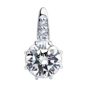 Серебряная подвеска SOKOLOV 94032822 с фианитом 94032822 фото