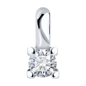 Серебряная подвеска SOKOLOV 94032824 с фианитом 94032824 фото