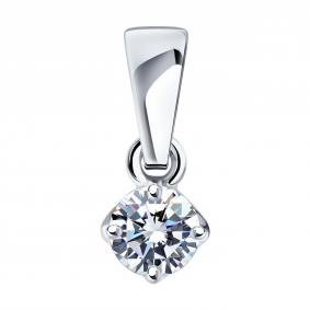 Серебряная подвеска SOKOLOV 94032829-91 с фианитом 94032829-91 фото