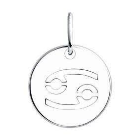 Серебряная подвеска Знак зодиака Рак SOKOLOV 94032851 94032851 фото