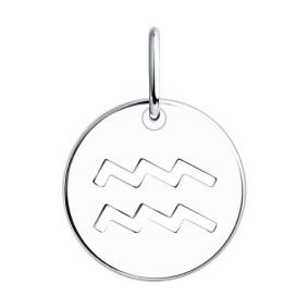 Серебряная подвеска Знак зодиака Водолей SOKOLOV 94032859 94032859 фото