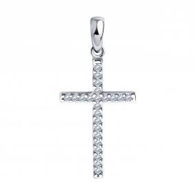 Серебряная подвеска SOKOLOV 94032871-91 с фианитом 94032871-91 фото