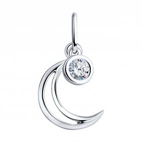 Серебряная подвеска SOKOLOV 94032873-91 с фианитом 94032873-91 фото