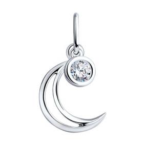 Серебряная подвеска SOKOLOV 94032873 с фианитом 94032873 фото