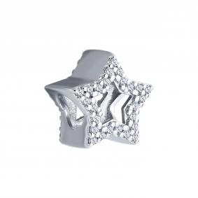 Серебряная подвеска-шарм SOKOLOV с фианитом 94032889 94032889 фото