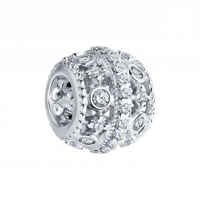 Серебряная подвеска-шарм SOKOLOV с фианитом 94032940 94032940 фото