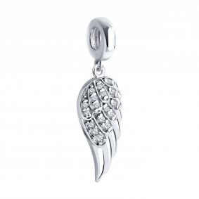 Серебряная подвеска-шарм SOKOLOV с фианитом 94032974 94032974 фото