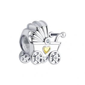 Серебряная подвеска-шарм SOKOLOV с фианитом 94032989 94032989 фото