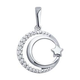 Серебряная подвеска SOKOLOV 94033024 с фианитом 94033024 фото