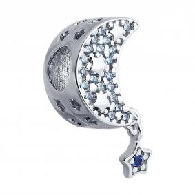 Серебряная подвеска-шарм SOKOLOV с фианитом 94033058 94033058 фото