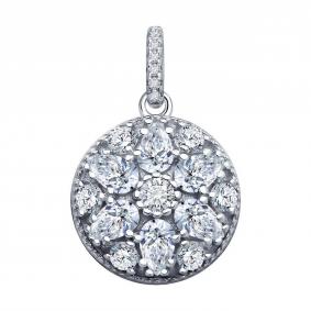 Серебряная подвеска SOKOLOV 94033147-91 с фианитом 94033147-91 фото