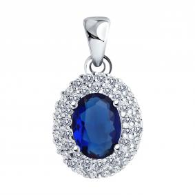 Серебряная подвеска SOKOLOV 94033151-91 с фианитом 94033151-91 фото
