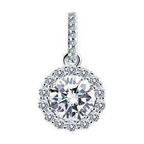Серебряная подвеска SOKOLOV 94033166-91 с фианитом 94033166-91 фото