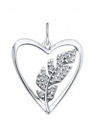 Серебряная подвеска SOKOLOV 94033184 с фианитом 94033184 фото