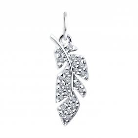 Серебряная подвеска SOKOLOV 94033197-91 с фианитом 94033197-91 фото