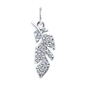 Серебряная подвеска SOKOLOV 94033197 с фианитом 94033197 фото