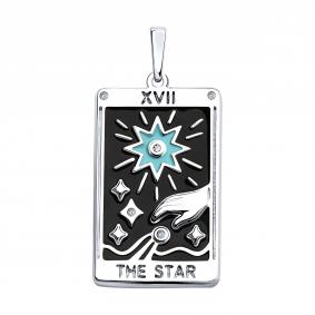 Серебряная подвеска SOKOLOV 94033218-91 с фианитом 94033218-91 фото