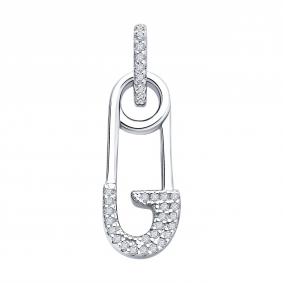 Серебряная подвеска SOKOLOV 94033226-91 с фианитом 94033226-91 фото