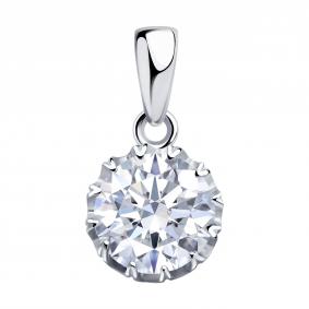 Серебряная подвеска SOKOLOV 94033230-91 с фианитом 94033230-91 фото