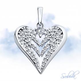 Серебряная подвеска SOKOLOV 94033234 с фианитом 94033234 фото