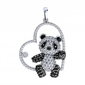 Серебряная подвеска SOKOLOV 94033269 с фианитом 94033269 фото