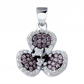 Серебряная подвеска SOKOLOV 94033276-91 с фианитом 94033276-91 фото