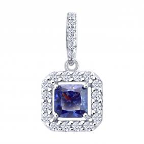Серебряная подвеска SOKOLOV 94033319 с фианитом 94033319 фото