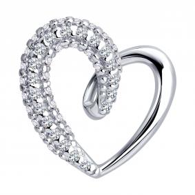 Серебряная подвеска SOKOLOV 94033386 с фианитом 94033386 фото