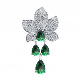 Серебряная подвеска SOKOLOV 94033401-91 с фианитом 94033401-91 фото