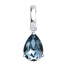 Серебряная подвеска SOKOLOV 94033404 с ювелирным кристаллом 94033404 фото