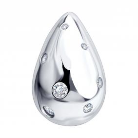 Серебряная подвеска SOKOLOV 94033405 с фианитом 94033405 фото