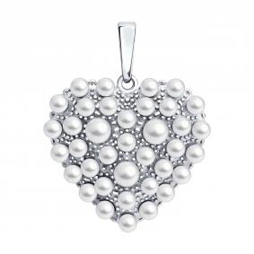 Серебряная подвеска SOKOLOV 94033415 с жемчугом 94033415 фото