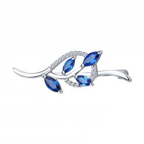 94040069-91: Брошь из серебра с фианитами 94040069-91 фото