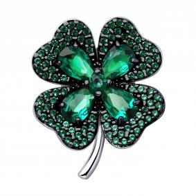 94040279-91: Брошь из серебра с фианитами 94040279-91 фото