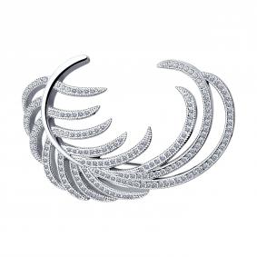 94040303-91: Брошь из серебра с фианитами 94040303-91 фото