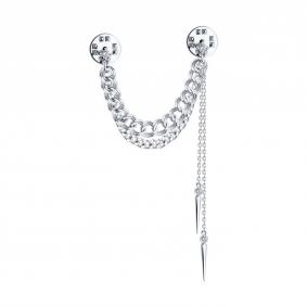 Серебряная брошь SOKOLOV 94040335-91 с фианитом 94040335-91 фото