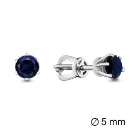 Серьги из белого золота AQUAMARINE 940457с с сапфиром 940457с фото