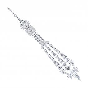 Серебряная брошь SOKOLOV 94049020 с фианитом 94049020 фото