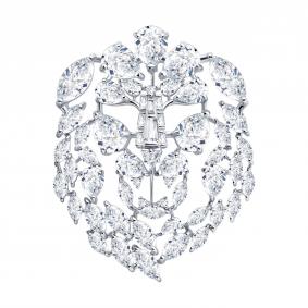 Серебряная брошь SOKOLOV 94049030 с фианитом 94049030 фото