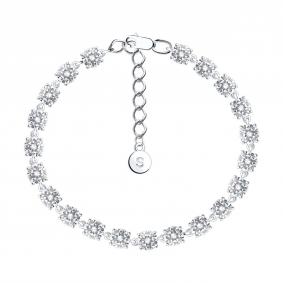 Серебряный браслет SOKOLOV 94050120 с фианитом 94050120 фото